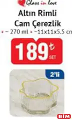 GLASS İN LOVE ALTIN RİMLİ CAM ÇEREZLİK 270 ML 2'Lİ indirimli fiyat GLASS İN LOVE ALTIN RİMLİ CAM ÇEREZLİK 270 ML 2'Lİ fiyat ve kampanya bilgisi